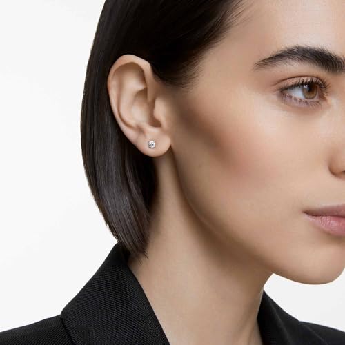 Swarovski Tennis Bracelet and Earring Jewelry Collection, Rhodium Finish, Clear Crystals - Image 5